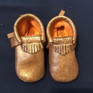 Freshly picked moccasins, rose gold